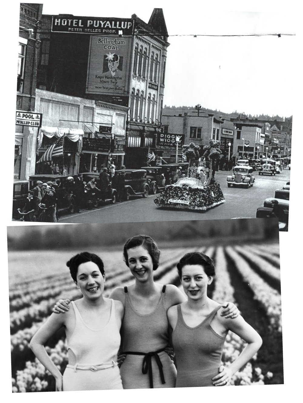 Historical buildings in Puyallup, echoing the charm and legacy of Meridian Café.