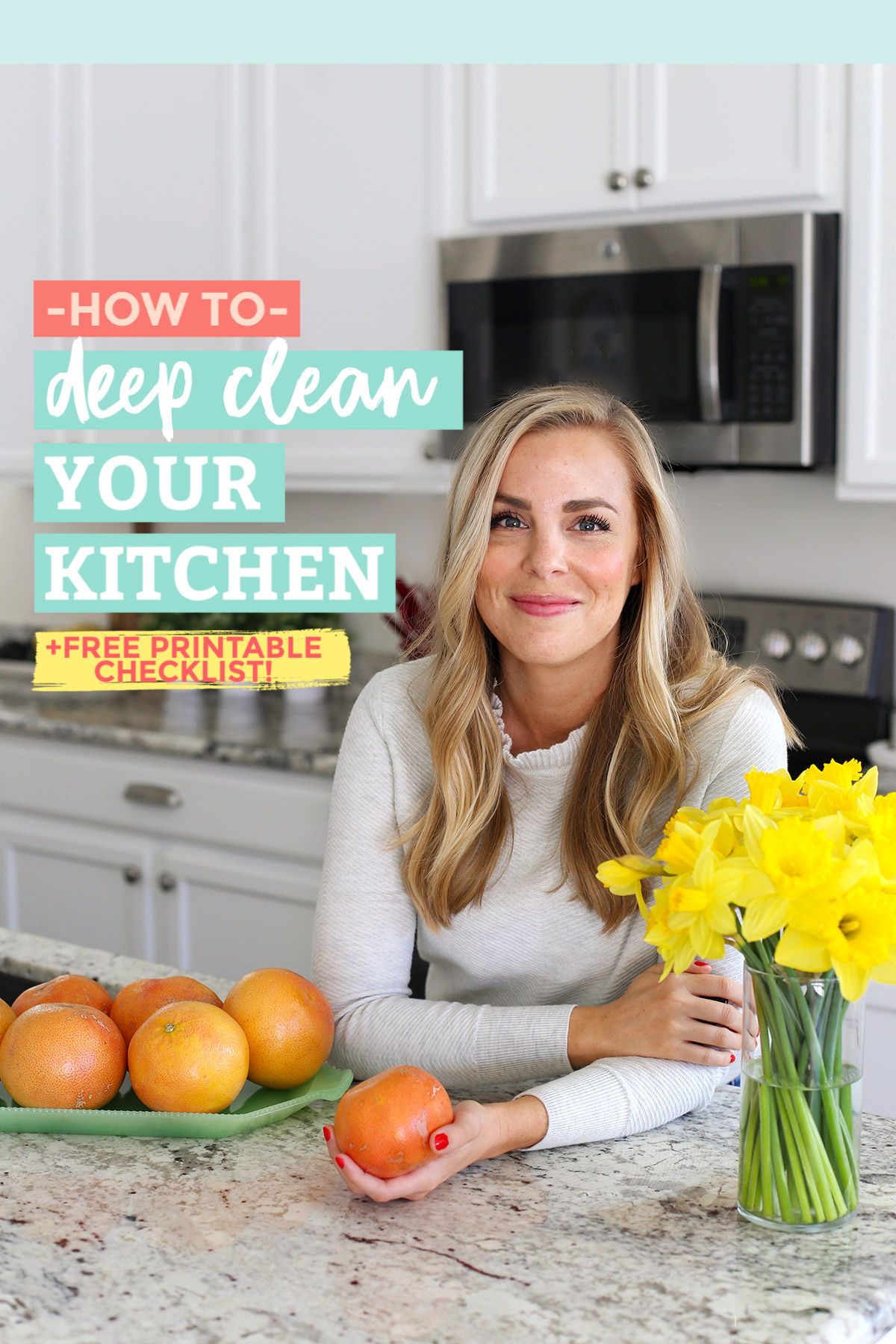 Kickstart your kitchen deep clean with a handy checklist.