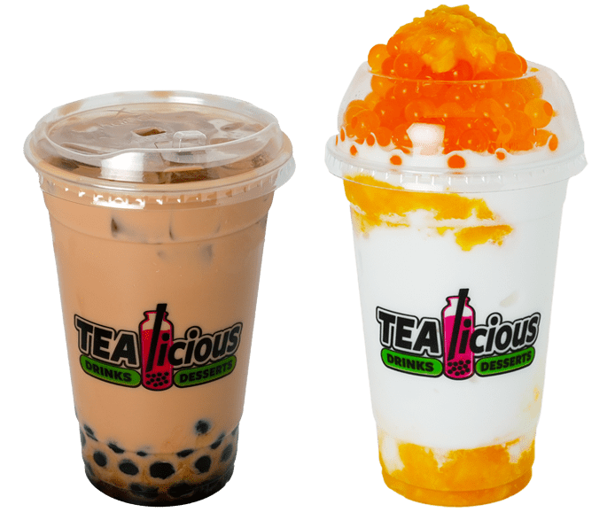 Delight in the myriad of bubble tea options, made with in-house brewed tea and fresh, house-made purées at TEAlicious.